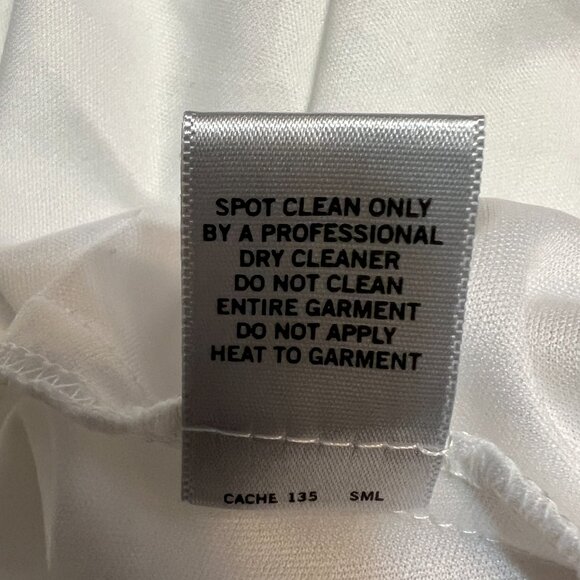 Cache White Sequin Beaded Formal Gown Dress Size 4 Open Back Evening Wedding - Picture 8 of 12